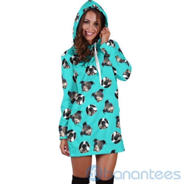 Pitbull Head Hoodie Dress For Women Product Photo