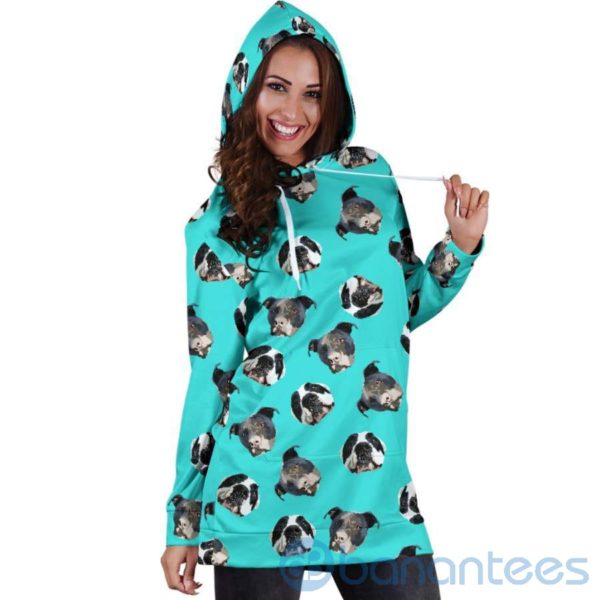 Pitbull Head Hoodie Dress For Women Product Photo
