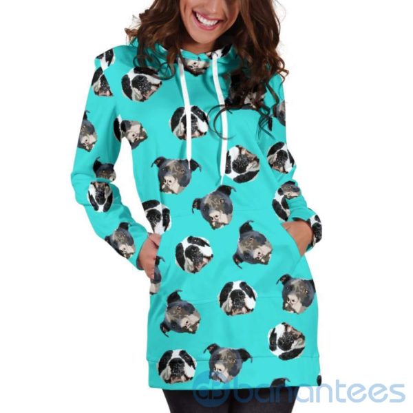Pitbull Head Hoodie Dress For Women Product Photo