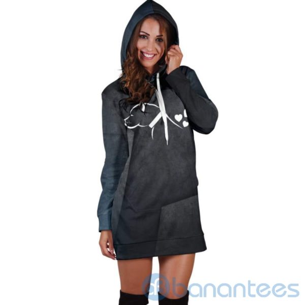 Pitbull Heart Hoodie Dress For Women Product Photo