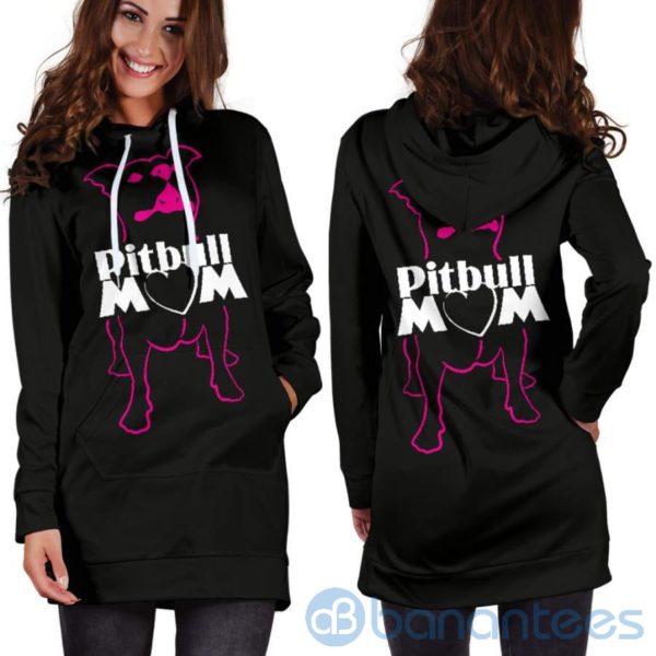 Pitbull Mom Hoodie Dress For Women Product Photo