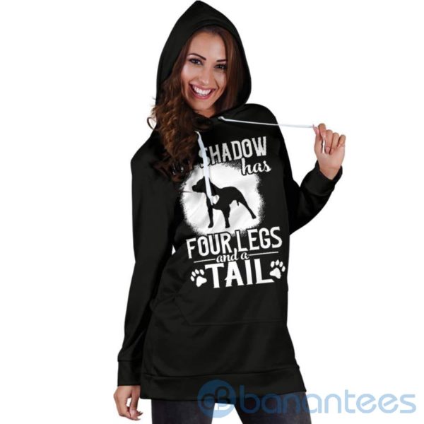 Pitbull My Shadow has Four Legs Hoodie Dress For Women Product Photo