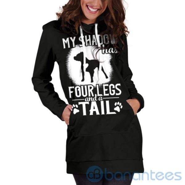 Pitbull My Shadow has Four Legs Hoodie Dress For Women Product Photo