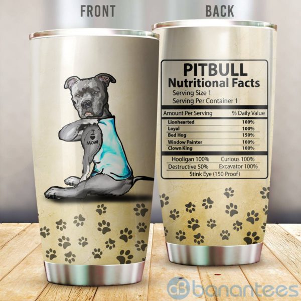 Pitbull Nutritional Facts Tumbler Product Photo