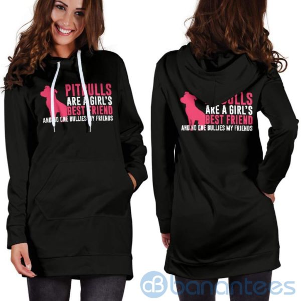 Pitbulls A Girls Best Friend Hoodie Dress For Women Product Photo