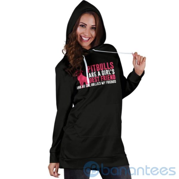 Pitbulls A Girls Best Friend Hoodie Dress For Women Product Photo