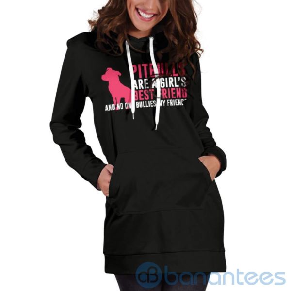 Pitbulls A Girls Best Friend Hoodie Dress For Women Product Photo