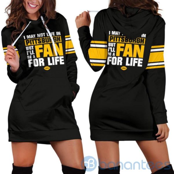 Pittsburgh Fan For Life Hoodie Dress For Women Product Photo