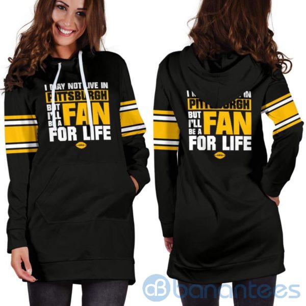 Pittsburgh Fan For Life Hoodie Dress For Women Product Photo
