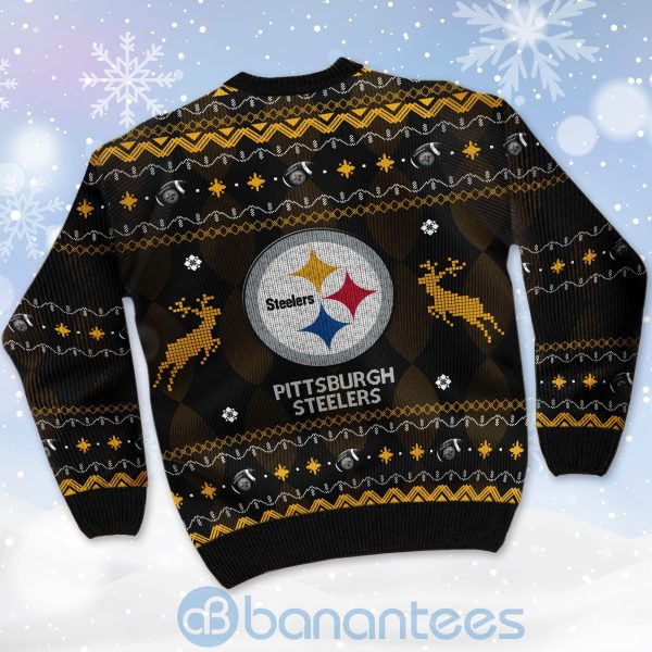 Pittsburgh Steelers American Football Black Ugly Christmas 3D Sweater Product Photo