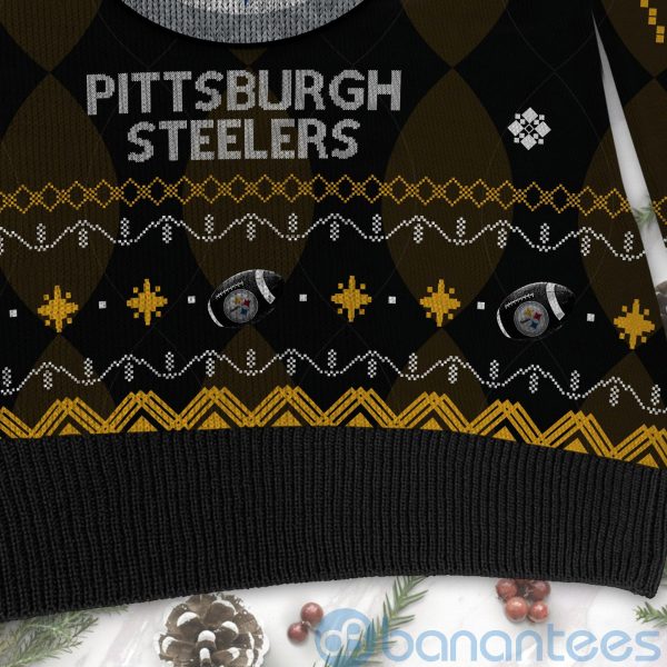 Pittsburgh Steelers American Football Black Ugly Christmas 3D Sweater Product Photo