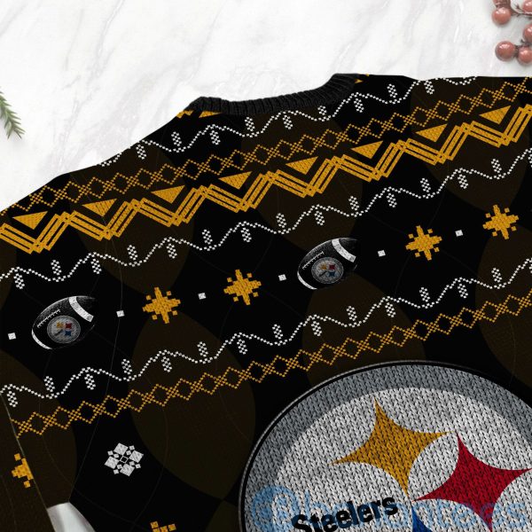 Pittsburgh Steelers American Football Black Ugly Christmas 3D Sweater Product Photo
