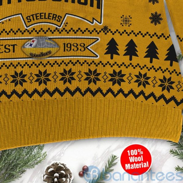 Pittsburgh Steelers Cute Baby Yoda Grogu Ugly Christmas 3D Sweater Product Photo