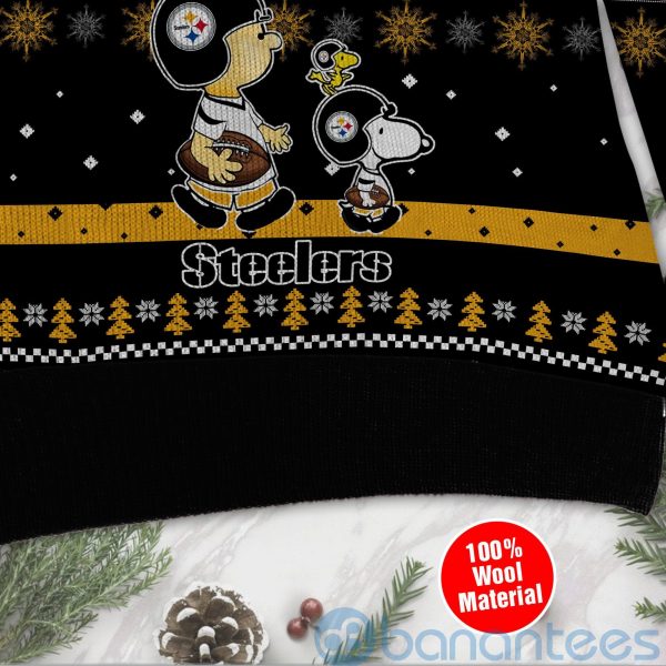 Pittsburgh Steelers Funny Charlie Brown Peanuts Snoopy Ugly Christmas 3D Sweater Product Photo