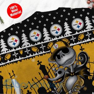 Pittsburgh Steelers Jack Skellington Halloween Ugly Christmas 3D Sweater Product Photo
