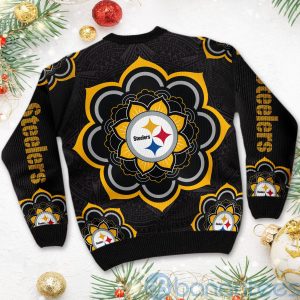 Pittsburgh Steelers Mandala Logo Ugly Christmas 3D Sweater Product Photo