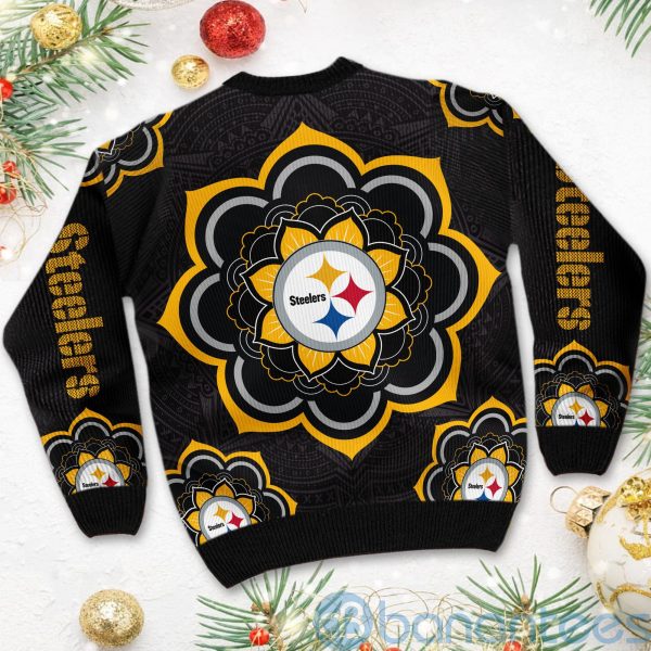 Pittsburgh Steelers Mandala Logo Ugly Christmas 3D Sweater Product Photo