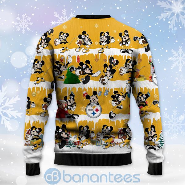 Pittsburgh Steelers Mickey American Football Ugly Christmas 3D Sweater Product Photo