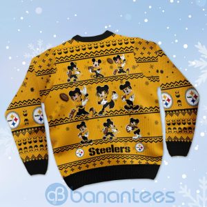 Pittsburgh Steelers Mickey Mouse Ugly Christmas 3D Sweater Product Photo