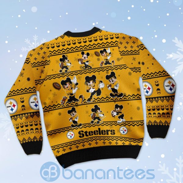 Pittsburgh Steelers Mickey Mouse Ugly Christmas 3D Sweater Product Photo