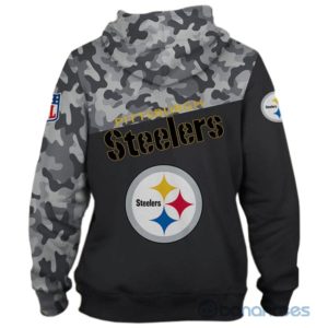 Pittsburgh Steelers Military Camo Pattern Printed 3D Hoodie Zip Hoodie Product Photo