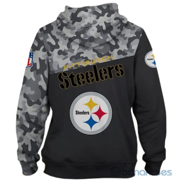 Pittsburgh Steelers Military Camo Pattern Printed 3D Hoodie Zip Hoodie Product Photo