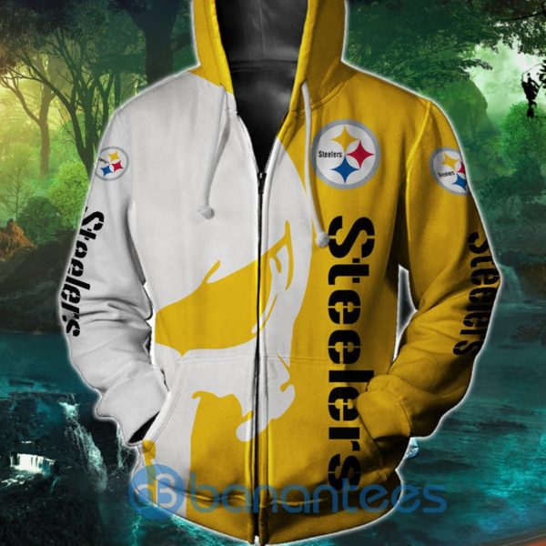 Pittsburgh Steelers Skull Design Full Printed 3D Hoodie Zip Hoodie Product Photo