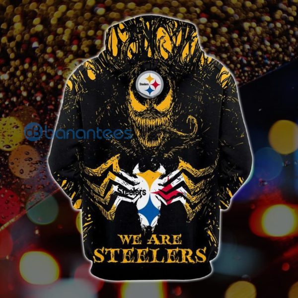Pittsburgh Steelers Venom All Over Printed 3D Hoodie Zip Hoodie Product Photo