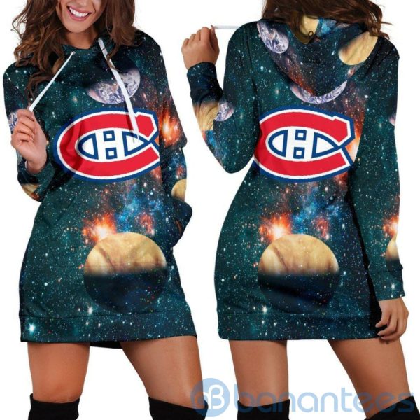 Planet Montreal Canadiens Hoodie Dress For Women Product Photo