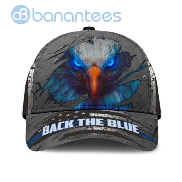 Police Back The Blue Eagle All Over Printed 3D Cap Product Photo