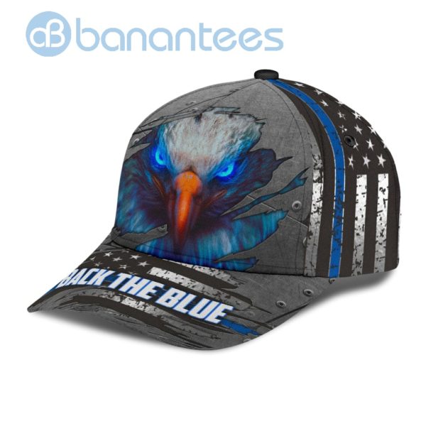 Police Back The Blue Eagle All Over Printed 3D Cap Product Photo