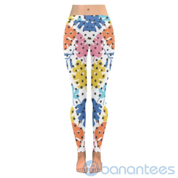 Polka Dot Plant Leggings For Women Product Photo