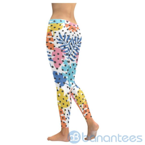 Polka Dot Plant Leggings For Women Product Photo