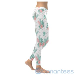 Polka Dot Plant Leggings For Women Product Photo