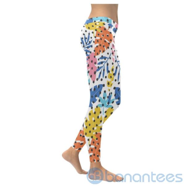 Polka Dot Plant Leggings For Women Product Photo