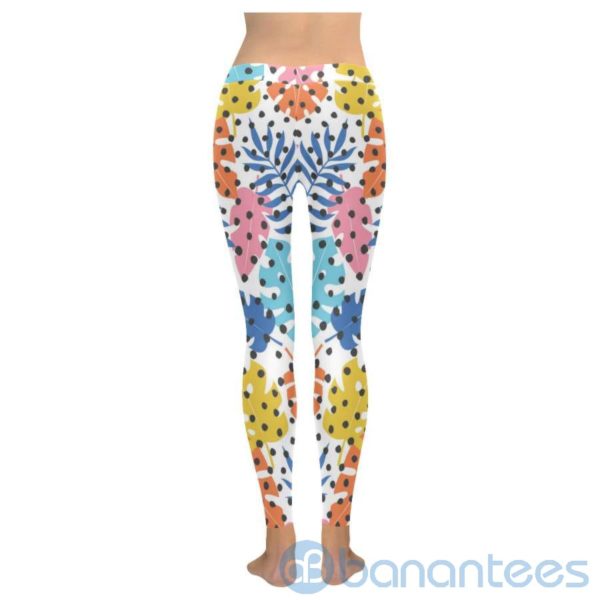 Polka Dot Plant Leggings For Women Product Photo