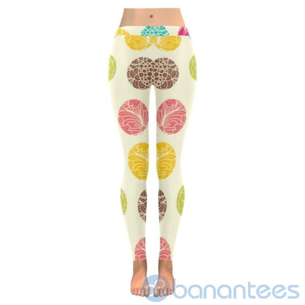 Polka Dot Tropical Plant Leggings For Women Product Photo