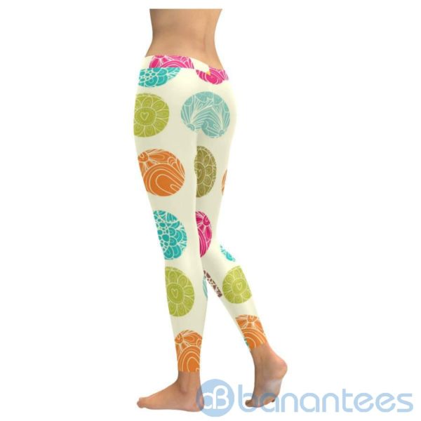 Polka Dot Tropical Plant Leggings For Women Product Photo