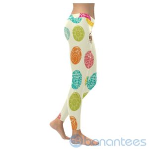 Polka Dot Tropical Plant Leggings For Women Product Photo