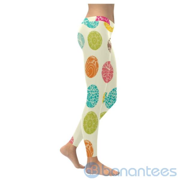 Polka Dot Tropical Plant Leggings For Women Product Photo