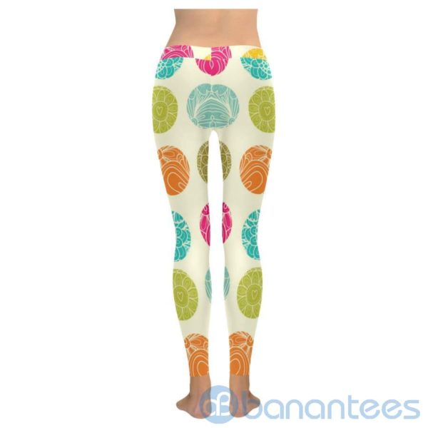 Polka Dot Tropical Plant Leggings For Women Product Photo
