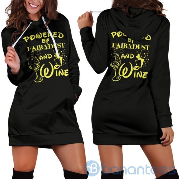 Powered By Fairydust and Wine Hoodie Dress For Women Product Photo