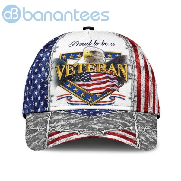 Proud To Be Veteran Army Printed All Over Printed 3D Cap Product Photo