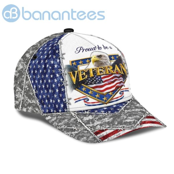 Proud To Be Veteran Army Printed All Over Printed 3D Cap Product Photo