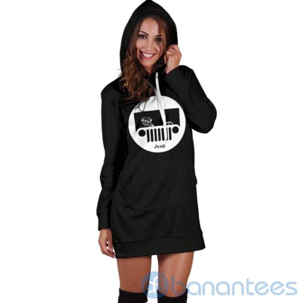 Pug Jeep Hoodie Dress For Women Product Photo