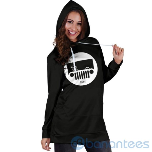 Pug Jeep Hoodie Dress For Women Product Photo