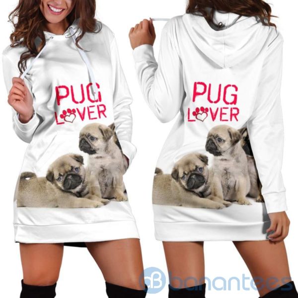 Pug Lover Hoodie Dress For Women Product Photo