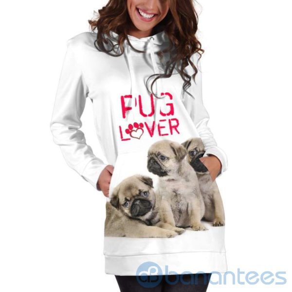 Pug Lover Hoodie Dress For Women Product Photo