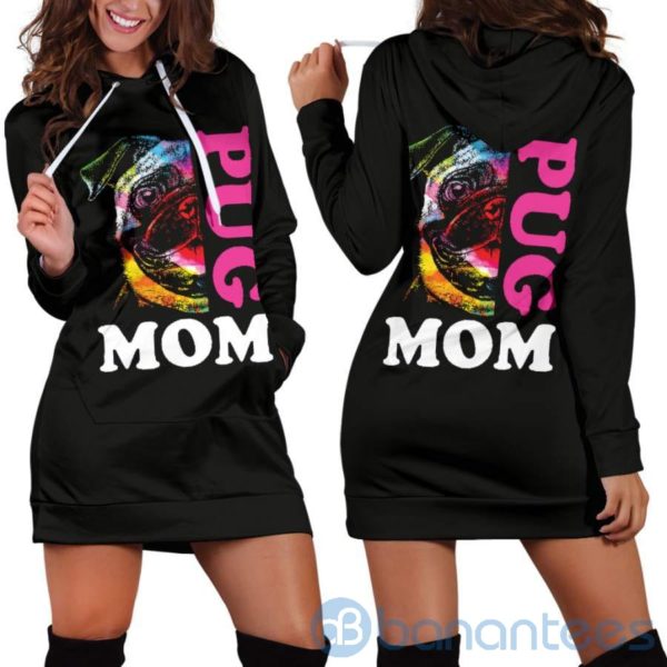 Pug Mom Hoodie Dress For Women Product Photo