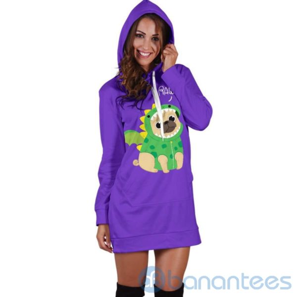 Pug Rawr Hoodie Dress For Women Product Photo